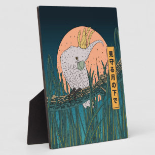 Cockatoo Japanese travel poster Plaque