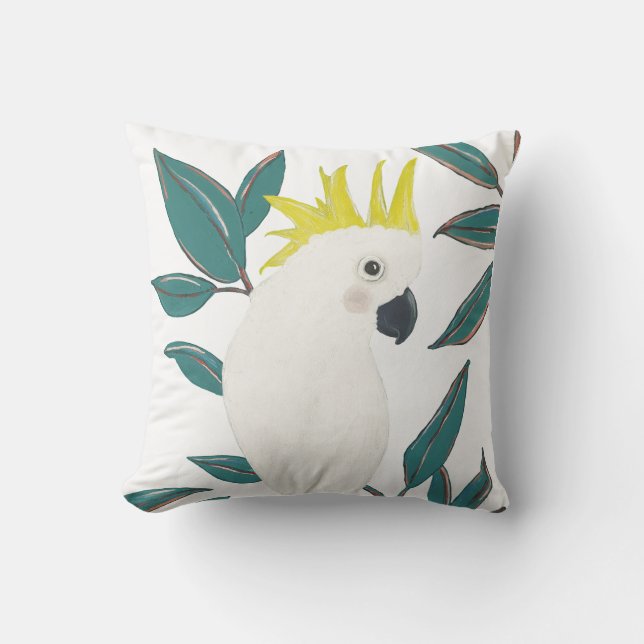 Cockatoo Outdoor Pillow (Front)