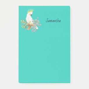 Cockatoo Parrot Personalized  Post-it Notes