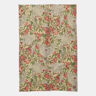Cockatoo & Pomegranate by Walter Crane Art Nouveau Kitchen Towel