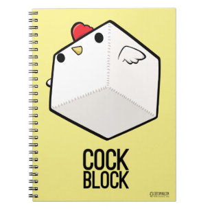 Cockblock notepad cute chicken joke notebook