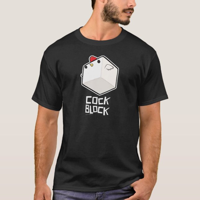 Cockblock puissant avec le T-shirt de titre (Devant)