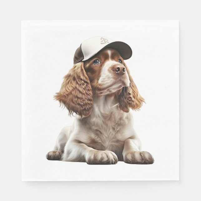 Cocker Baseball Napkin (Front)