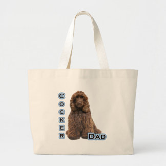 Cocker(brown) Dad 4 Large Tote Bag