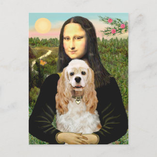 Cocker (Buff) - Mona LIsa Postcard
