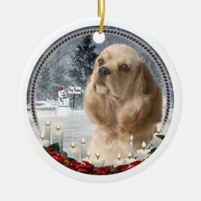 Cocker Christmas Ornament (Front)