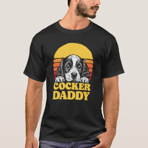 Cocker Daddy Cute English Cocker Spaniel Puppy Dad T-Shirt