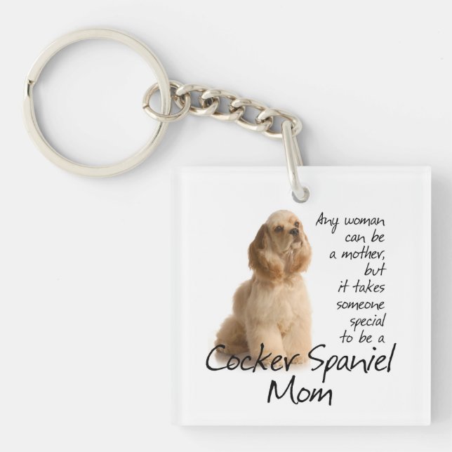 Cocker Mom Keychain (Front)