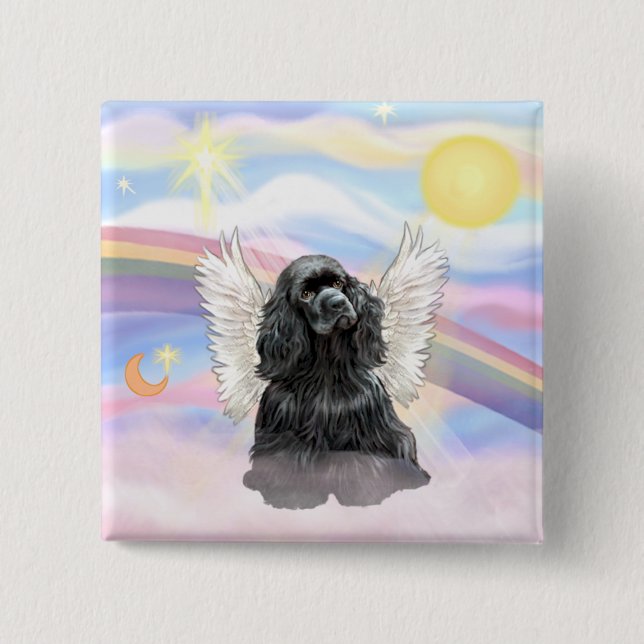 Cocker Spaniel 2 Inch Square Button (Front)