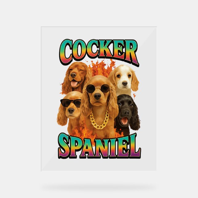 Cocker Spaniel  Acrylic Sign (Front)
