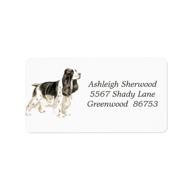 Cocker Spaniel Address Label (Front)