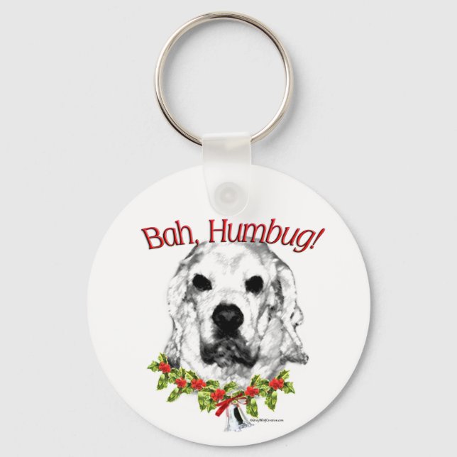 Cocker Spaniel Bah Humbug Keychain (Front)