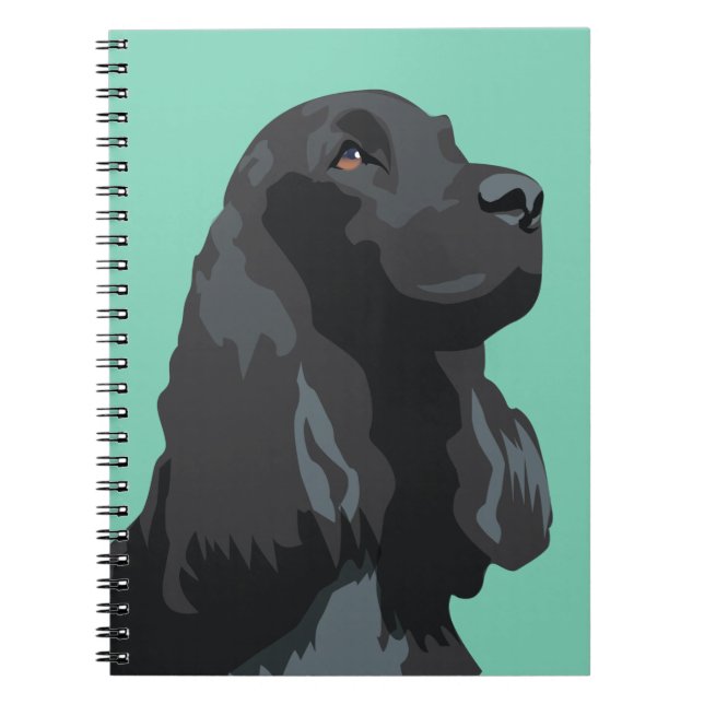 Cocker Spaniel - Black - Basic Breed Templates Notebook (Front)