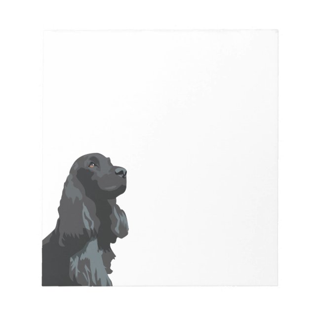 Cocker Spaniel - Black - Basic Breed Templates Notepad (Front)