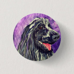  Cocker Spaniel Blue Roan Dog Painted       1 Inch Round Button