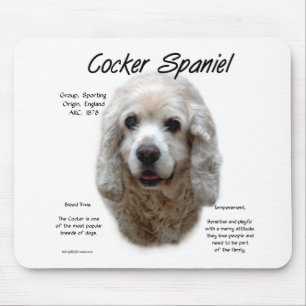 Cocker Spaniel (buff) History Design Mouse Pad