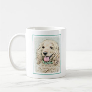 Cocker Spaniel Buff Painting - Original Dog Art Coffee Mug