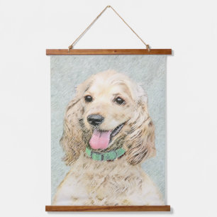 Cocker Spaniel Buff Painting - Original Dog Art Hanging Tapestry
