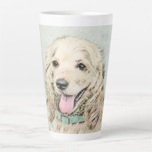 Cocker Spaniel Buff Painting - Original Dog Art Latte Mug