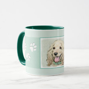 Cocker Spaniel Buff Painting - Original Dog Art Mug