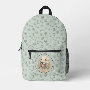 Cocker Spaniel Buff Painting - Original Dog Art Printed Backpack