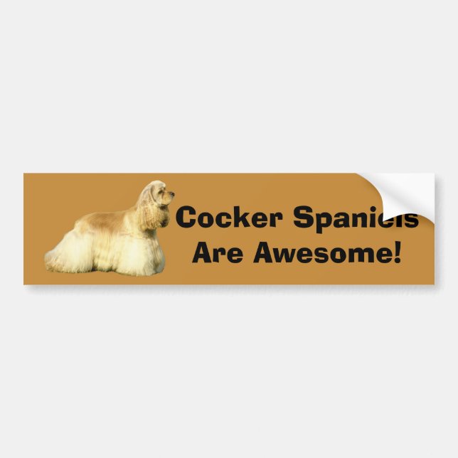 Cocker Spaniel Bumper Sticker (Front)