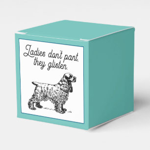 Cocker Spaniel Cartoon with Funny Pet Joke Favor Box