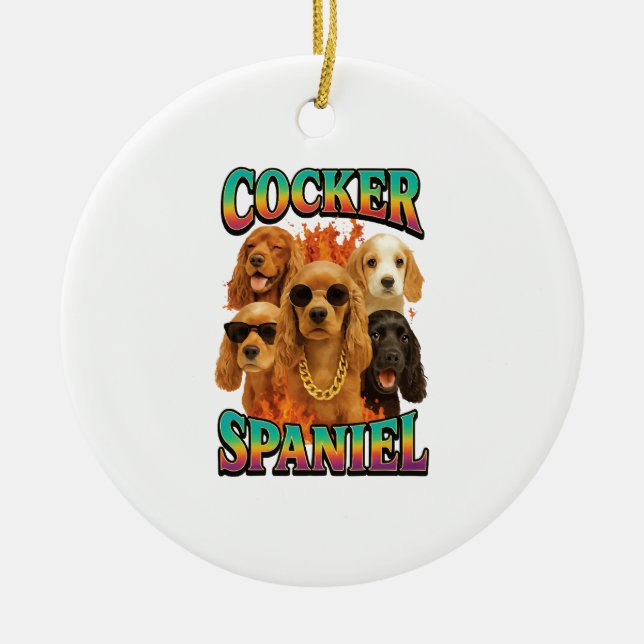 Cocker Spaniel  Ceramic Ornament (Front)