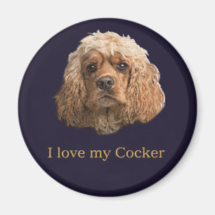 Cocker spaniel     charm magnet
