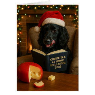 Cocker spaniel 'Cheese Tax' Christmas card
