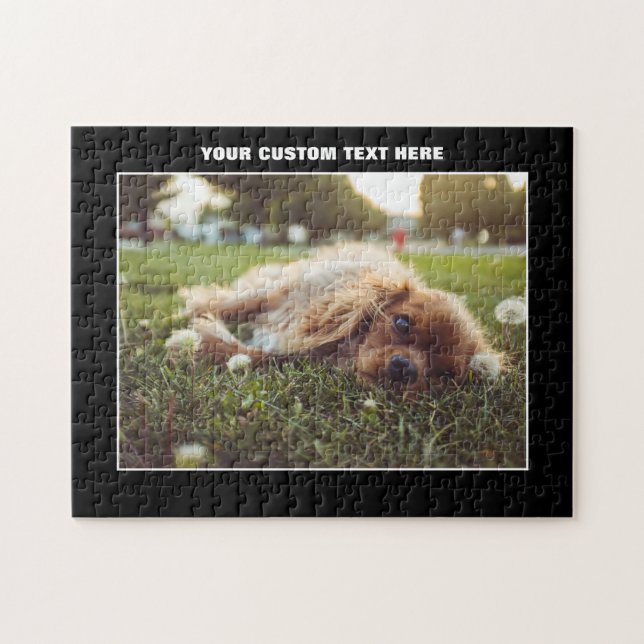 Cocker Spaniel Chien Custom Jigsaw Puzzle (Horizontal)