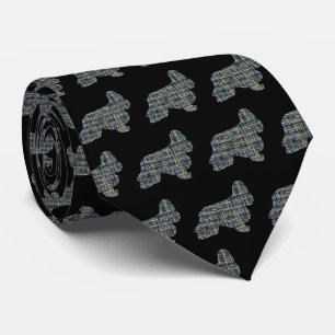 Cocker Spaniel Chien Jaune & Grille Noire Cravate