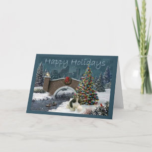 Cocker Spaniel Christmas Card Evening