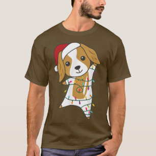 Cocker Spaniel Christmas Cute Animals Fairy Lights T-Shirt