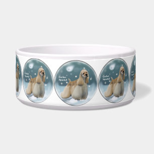 Cocker Spaniel Christmas Dog Bowl