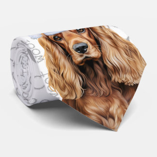 Cocker Spaniel Christmas Dog Lover Holiday Tie