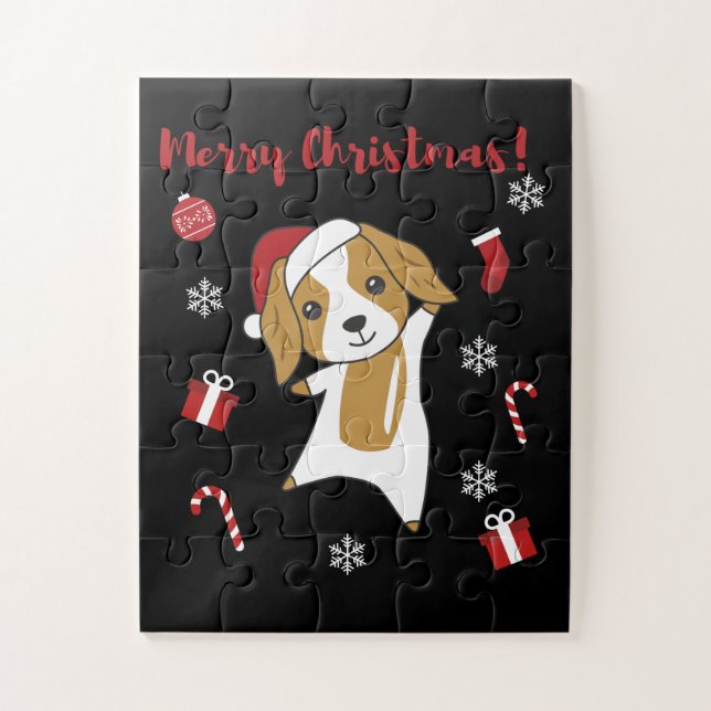 Cocker Spaniel Christmas Dog Winter Animals Dogs Jigsaw Puzzle (Vertical)