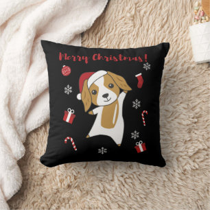 Cocker Spaniel Christmas Dog Winter Animals Dogs Throw Pillow
