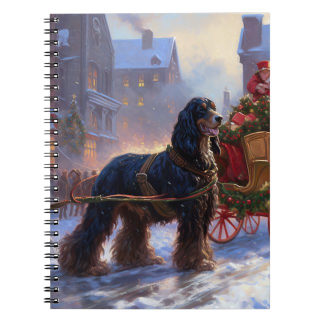 Cocker Spaniel Christmas Festive Season Notebook (Front)