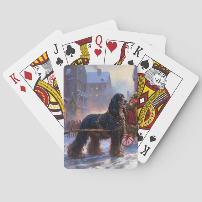 Cocker Spaniel Christmas Festive Season Playing Cards (Back)