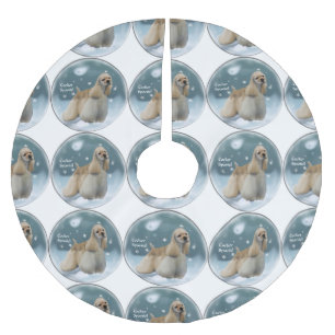 Cocker Spaniel Christmas Gifts Brushed Polyester Tree Skirt