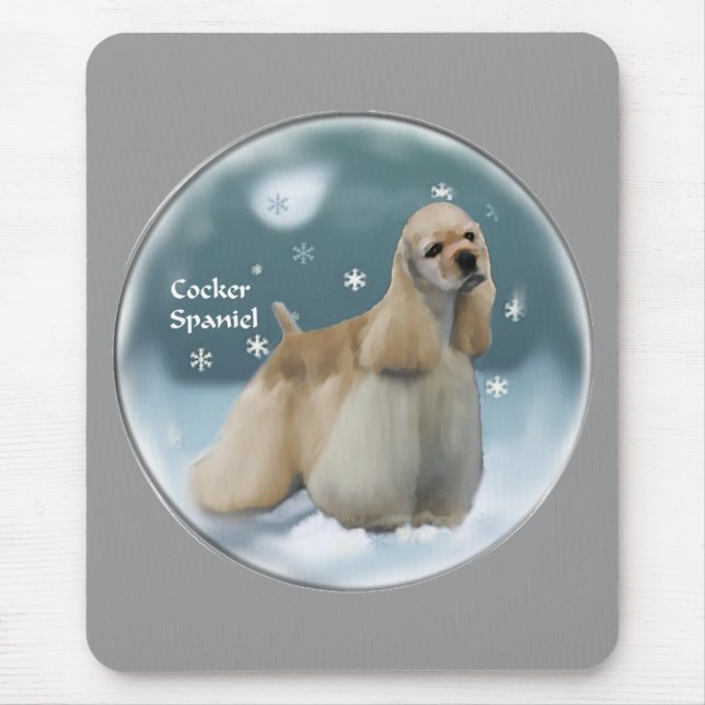 Cocker Spaniel Christmas Gifts Mouse Pad (Front)
