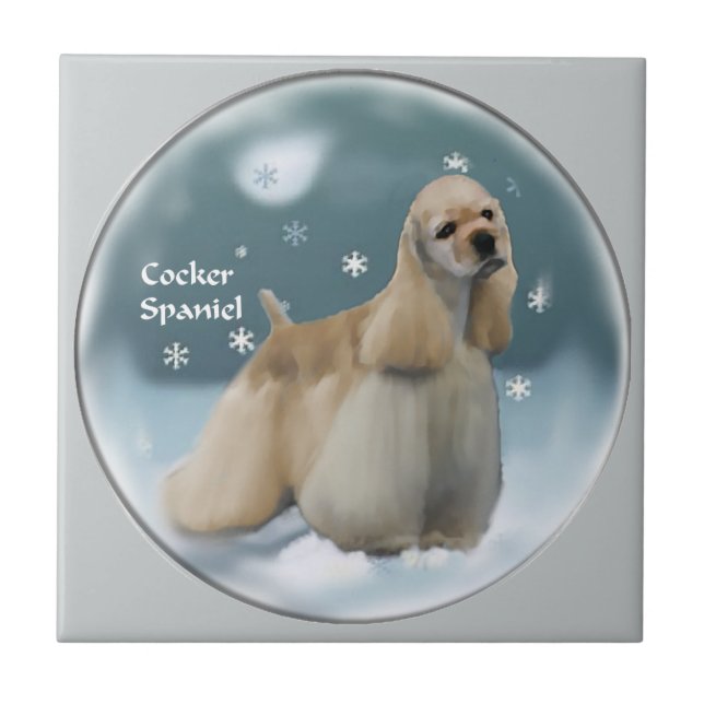 Cocker Spaniel Christmas Gifts Tile (Front)
