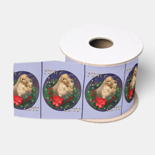 Cocker Spaniel Christmas Grosgrain Ribbon