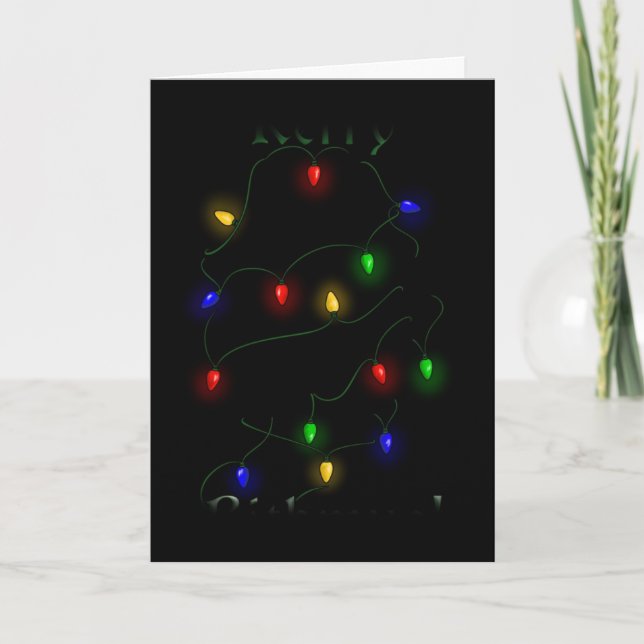 Cocker Spaniel - Christmas Lights Holiday Card (Front)