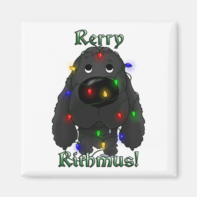 Cocker Spaniel - Christmas Lights Magnet (Front)