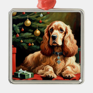 Cocker Spaniel Christmas Metal Ornament