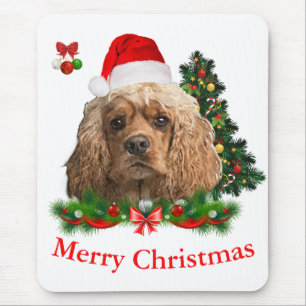 Cocker spaniel Christmas Mouse Pad
