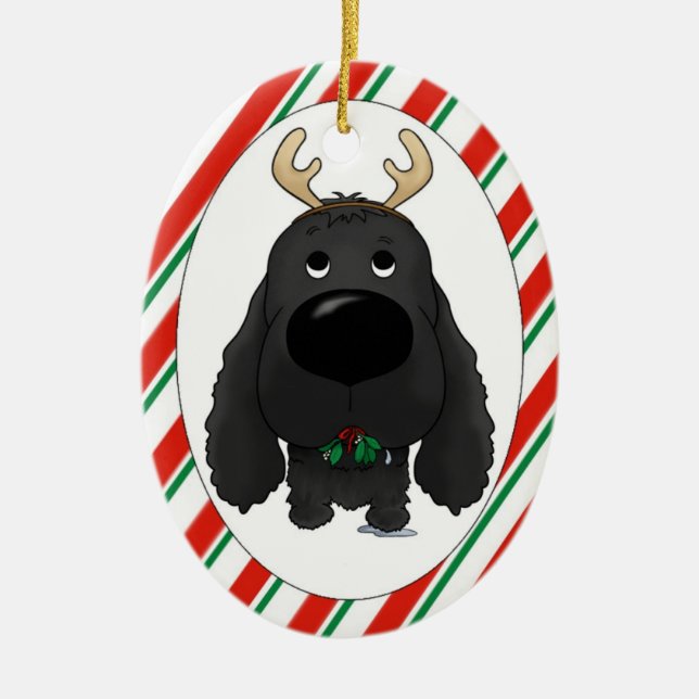 Cocker Spaniel Christmas Ornament (Front)