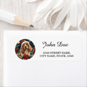Cocker Spaniel Christmas Return Address